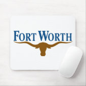 De vlag van de stad Fort Worth (Texas) Muismat (Met muis)