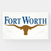 De vlag van de stad Fort Worth (Texas) Spandoek (Horizontaal)