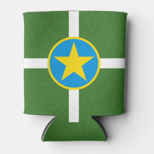 De vlag van de stad Jackson, Koelbox van Mississip Blikjeskoeler (Voorkant)