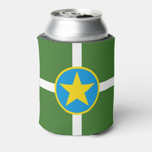 De vlag van de stad Jackson, Koelbox van Mississip Blikjeskoeler (Blikje Achterkant)