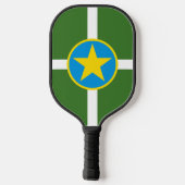 De vlag van de stad Jackson, Mississippi Pickleball Paddle (Achterkant)