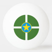 De vlag van de stad Jackson, Mississippi Ping-Pong Pingpongbal (Voorkant)