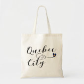 de vlag van de stad Quebec in het hart Tote Bag (Voorkant)