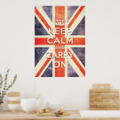 De vlag van de Union Jack houdt kalm en gaat door Poster (Keuken)