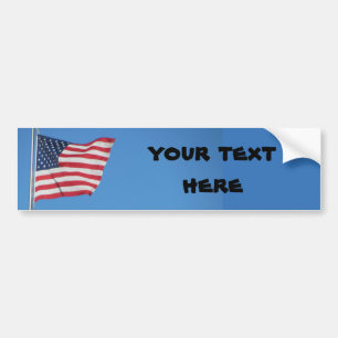 De Vlag van de V.S. met jouw tekst Bumpersticker