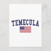De Vlag van de V.S. van Temecula Briefkaart (Voorkant)