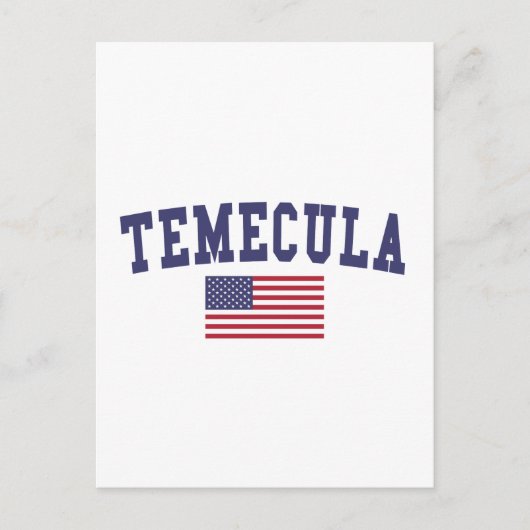 De Vlag van de V.S. van Temecula Briefkaart (Voorkant)
