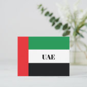 De vlag van de Verenigde Arabische Emiraten Briefkaart (Staand voorkant)