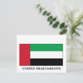 De vlag van de Verenigde Arabische Emiraten Briefkaart (Staand voorkant)