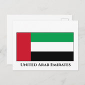 De vlag van de Verenigde Arabische Emiraten Briefkaart (Voorkant / Achterkant)