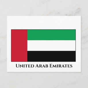 De vlag van de Verenigde Arabische Emiraten Briefkaart
