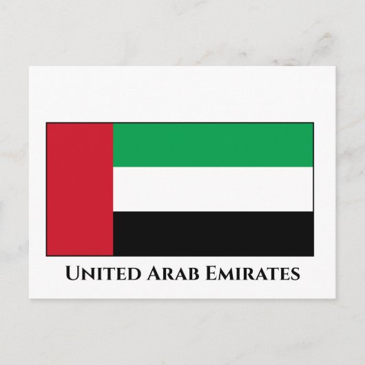 De vlag van de Verenigde Arabische Emiraten Briefkaart (Voorkant)