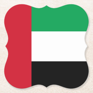 De vlag van de Verenigde Arabische Emiraten Kartonnen Onderzetters