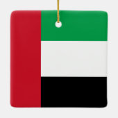 De vlag van de Verenigde Arabische Emiraten Keramisch Ornament (Achterkant)