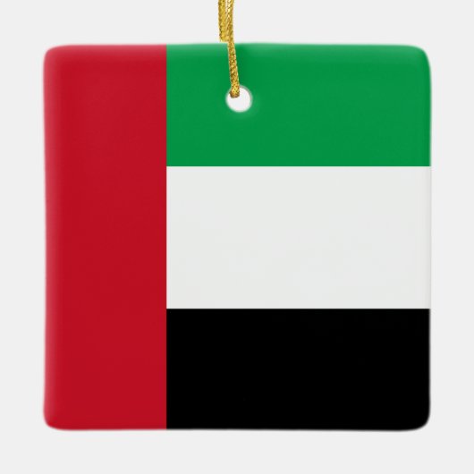 De vlag van de Verenigde Arabische Emiraten Keramisch Ornament (Voorkant)