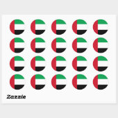 De vlag van de Verenigde Arabische Emiraten Ronde Sticker (Vel)
