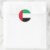 De vlag van de Verenigde Arabische Emiraten Ronde Sticker (Tas)