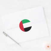 De vlag van de Verenigde Arabische Emiraten Ronde Sticker (Envelop)