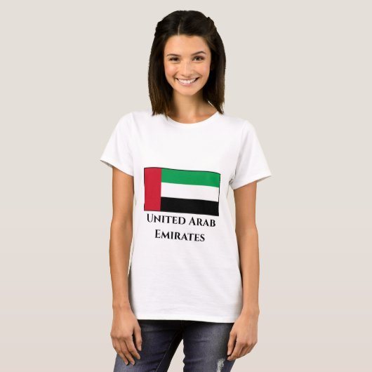 De vlag van de Verenigde Arabische Emiraten T-shirt (Voorkant volledig)
