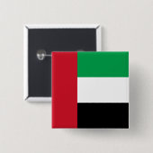 De vlag van de Verenigde Arabische Emiraten Vierkante Button 5,1 Cm (Voorkant /achterkant)