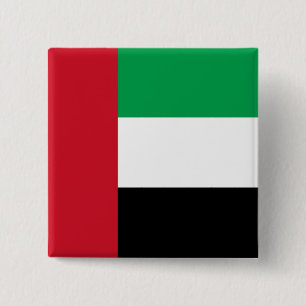 De vlag van de Verenigde Arabische Emiraten Vierkante Button 5,1 Cm