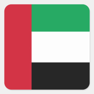 De vlag van de Verenigde Arabische Emiraten Vierkante Sticker