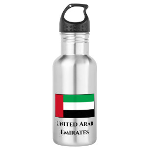 De vlag van de Verenigde Arabische Emiraten Waterfles