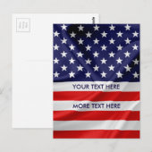 De vlag van de Verenigde Staten van Amerika Briefkaart (Voorkant / Achterkant)