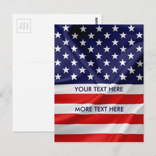 De vlag van de Verenigde Staten van Amerika Briefkaart (Voorkant / Achterkant)