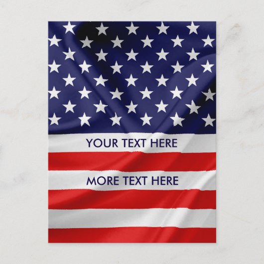 De vlag van de Verenigde Staten van Amerika Briefkaart (Voorkant)