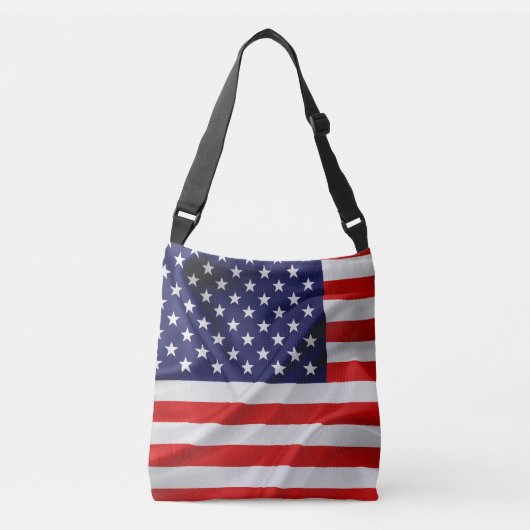 De vlag van de Verenigde Staten van Amerika Crossbody Tas (Voorkant)