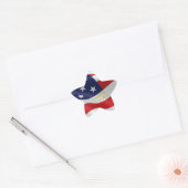 De vlag van de Verenigde Staten van Amerika Dank u Ster Sticker (Envelop)