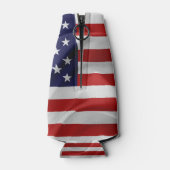 De vlag van de Verenigde Staten van Amerika Flesjeskoeler (Achterkant)