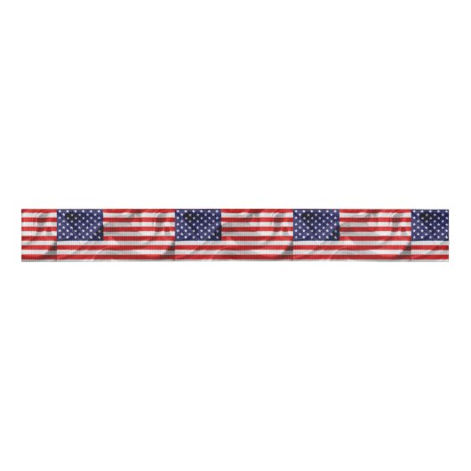 De vlag van de Verenigde Staten van Amerika Grosgrain Lint (Voorkant)