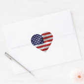 De vlag van de Verenigde Staten van Amerika Hart Sticker (Envelop)