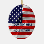 De vlag van de Verenigde Staten van Amerika Keramisch Ornament (Rechts)