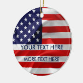 De vlag van de Verenigde Staten van Amerika Keramisch Ornament (Links)