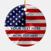 De vlag van de Verenigde Staten van Amerika Keramisch Ornament (Achterkant)