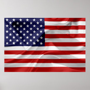 De vlag van de Verenigde Staten van Amerika Poster