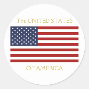 De vlag van de Verenigde Staten van Amerika Ronde Sticker