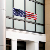 De vlag van de Verenigde Staten van Amerika. Spandoek (Buitenkant Gebouw)