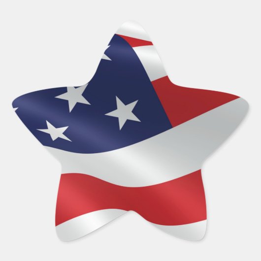 De vlag van de Verenigde Staten van Amerika Ster Sticker (Voorkant)