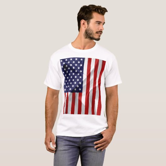 De vlag van de Verenigde Staten van Amerika T-shirt (Voorkant volledig)