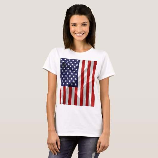 De vlag van de Verenigde Staten van Amerika T-shirt (Voorkant volledig)