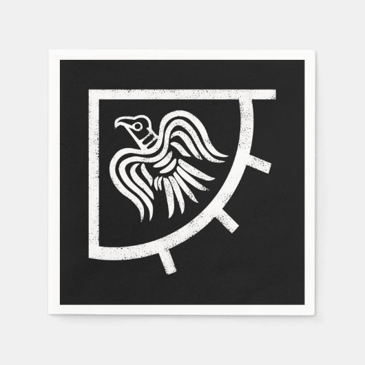 De vlag van de Vikings Raven Banner Servetten (Voorkant)