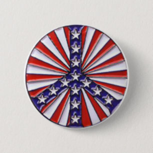 De Vlag van de vrede Ronde Button 5,7 Cm
