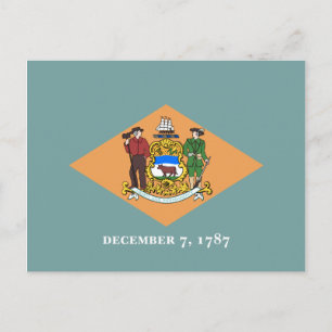 De vlag van Delaware Briefkaart