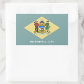 De vlag van Delaware, de vlag van Delaware Rechthoekige Sticker (Tas)