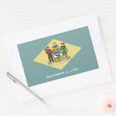 De vlag van Delaware, de vlag van Delaware Rechthoekige Sticker (Envelop)