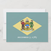 De vlag van Delaware, de vlag van Delaware Wedding Kaart (Achterkant)